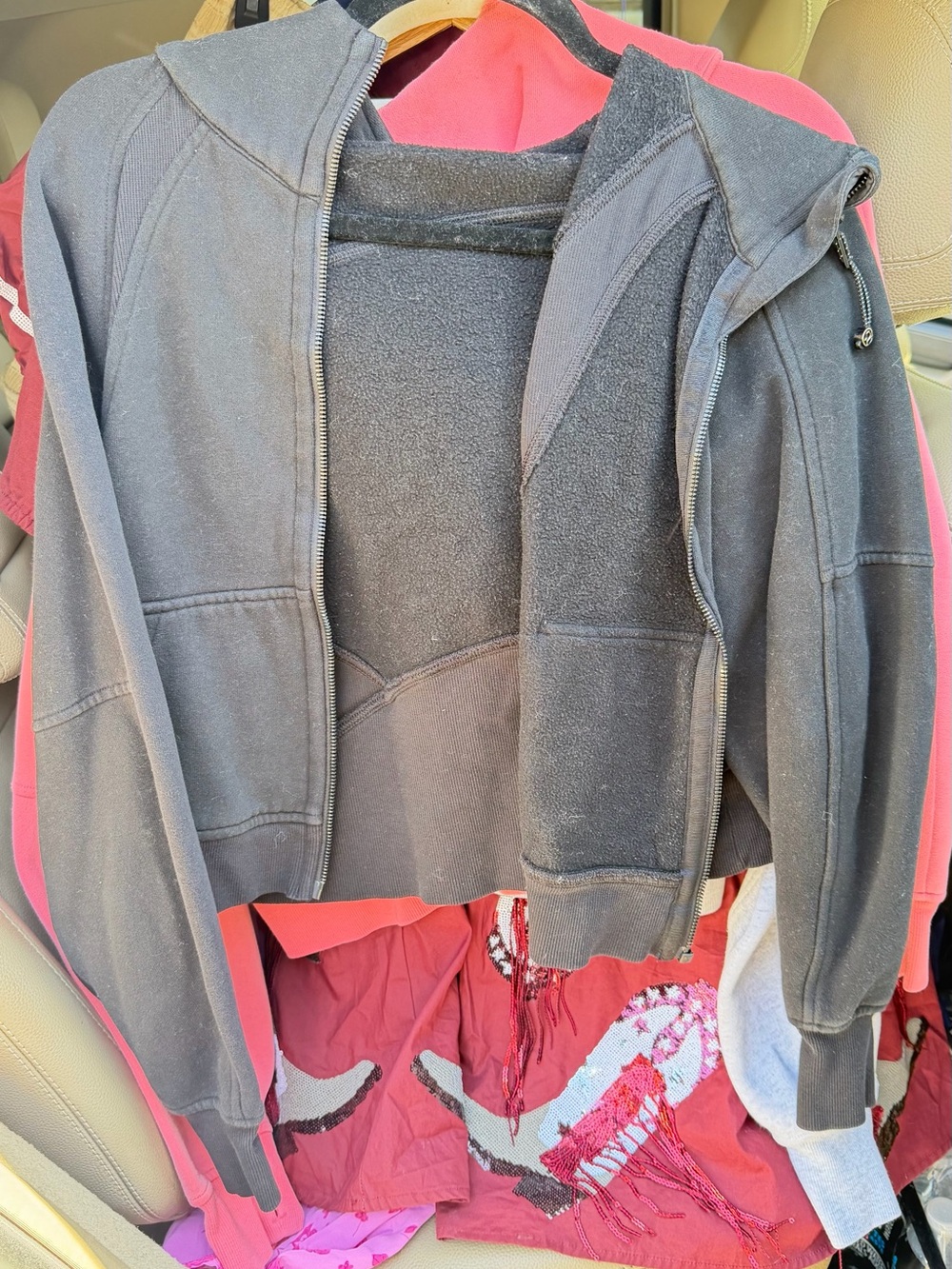 lululemon athletica Black Cropped Zip-Up Hoodie
